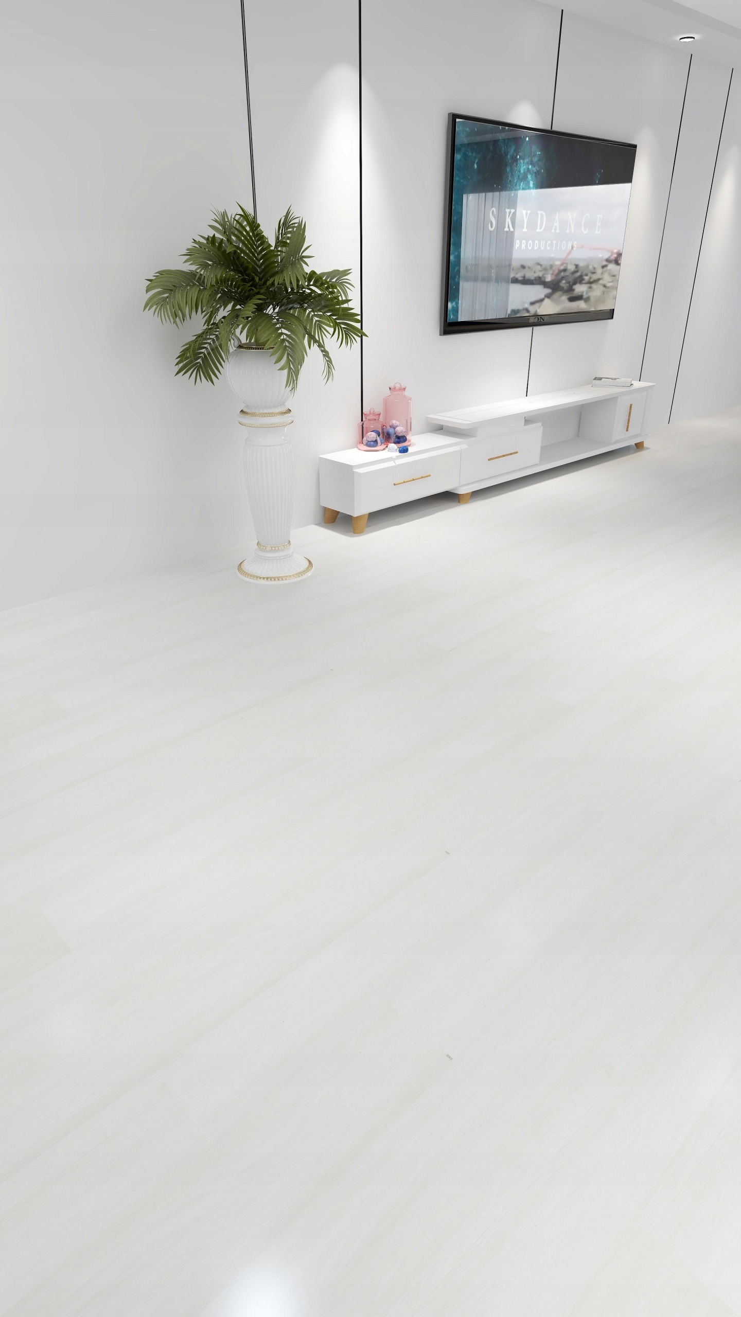 Panele Winylowe SPC - Biały Jesion Podkładem 5mm na Klik na Podłogówkę AC5 Producent Berti Graf