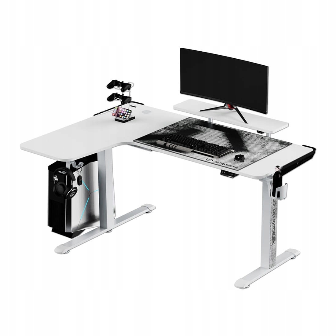 Psací stůl pro hráče Ultradesk Winger bílý