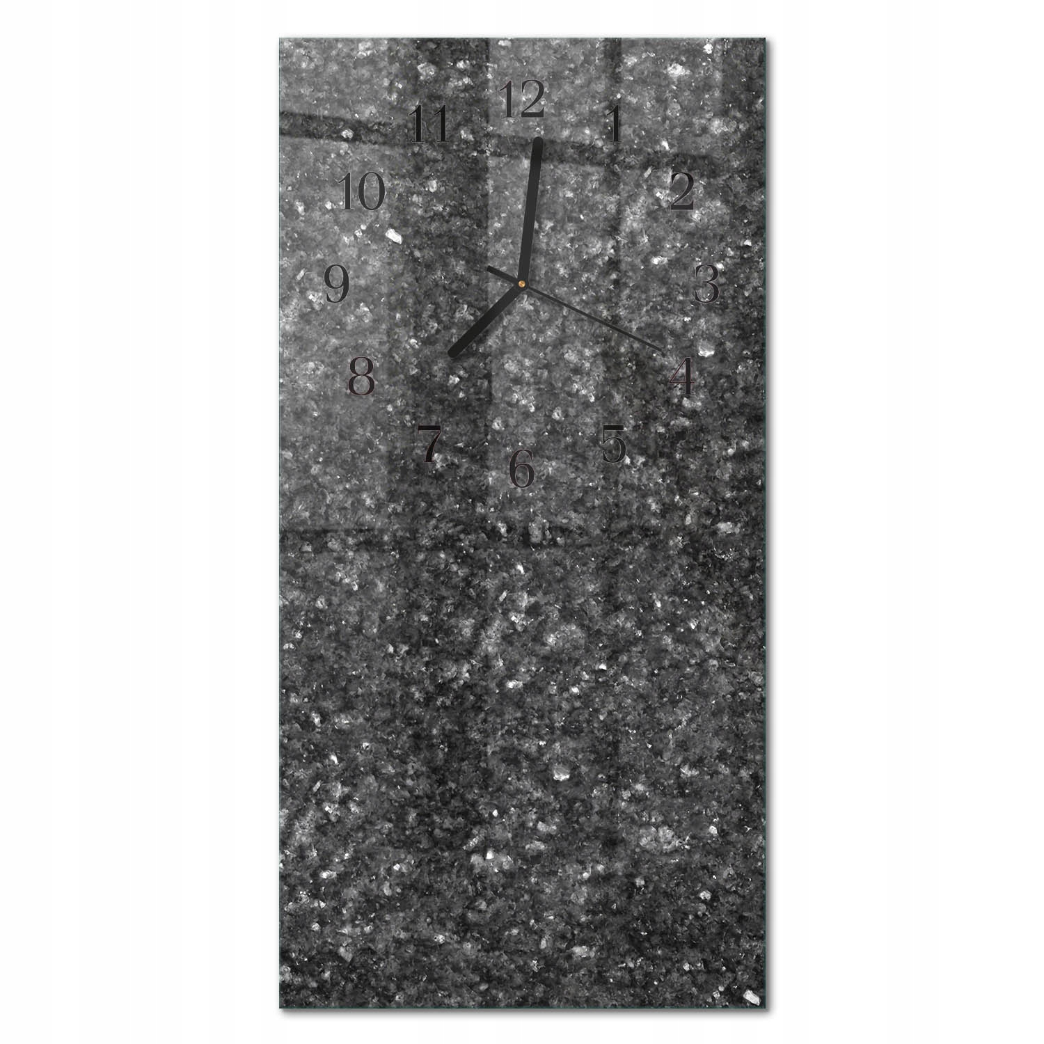 Skleněné nástěnné hodiny pro moderní interiéry s potiskem Grafit 30x60 cm
