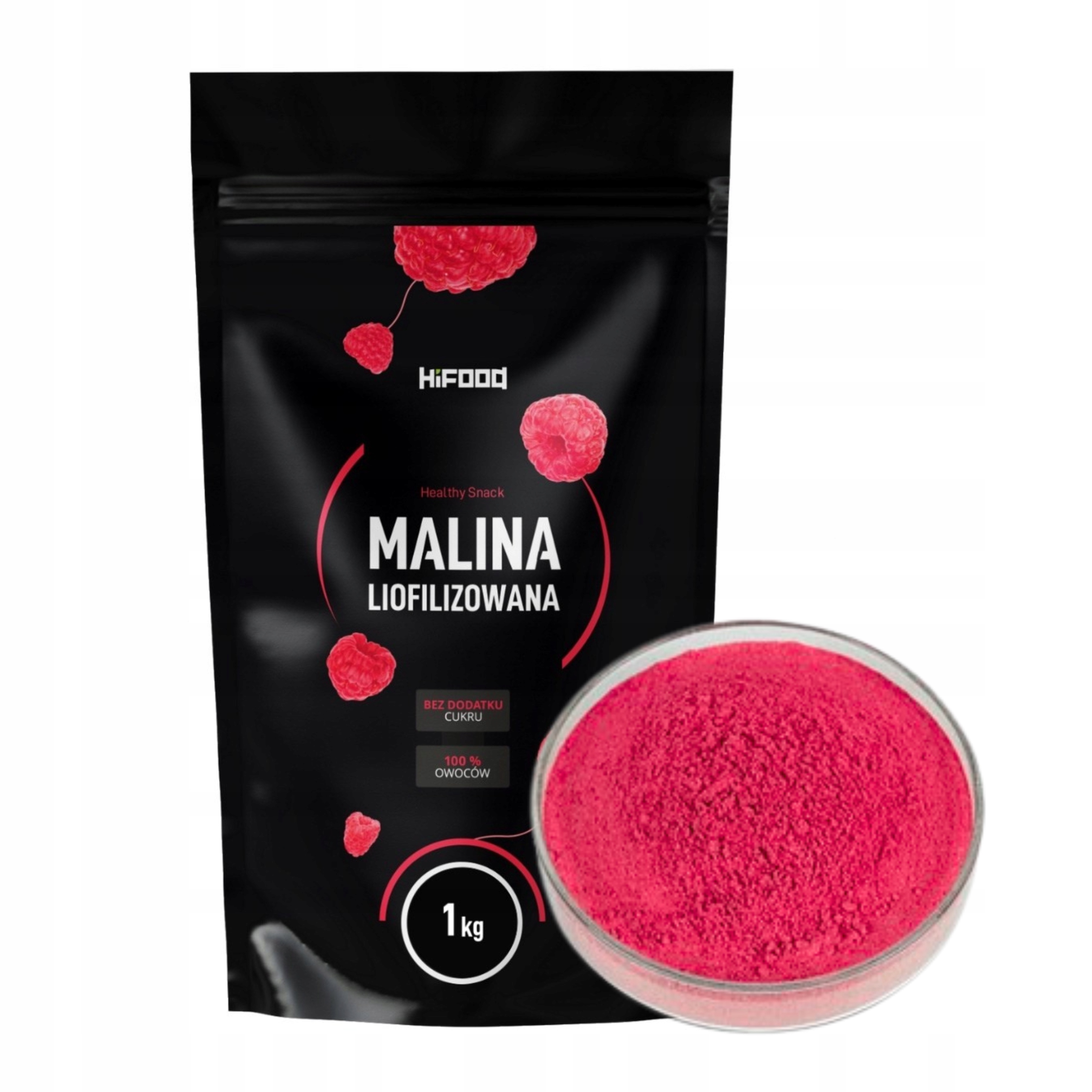Maliny liofilizowane Polska Malina 100% Proszek 1 kg HiFOOD