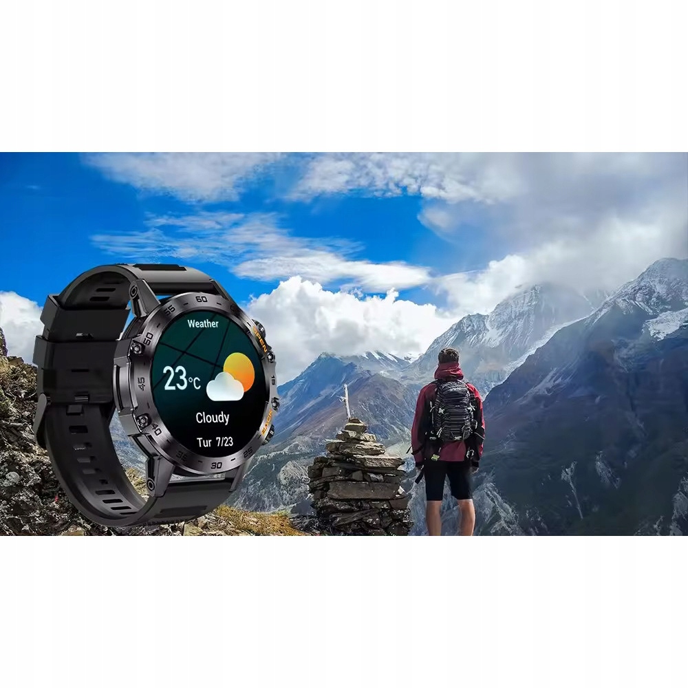 ZEGAREK SMARTWATCH MĘSKI Z CIŚNIENIOMIERZEM ROZMOWY MENU PL BATERIA 400 mAh Funkcje Bluetooth