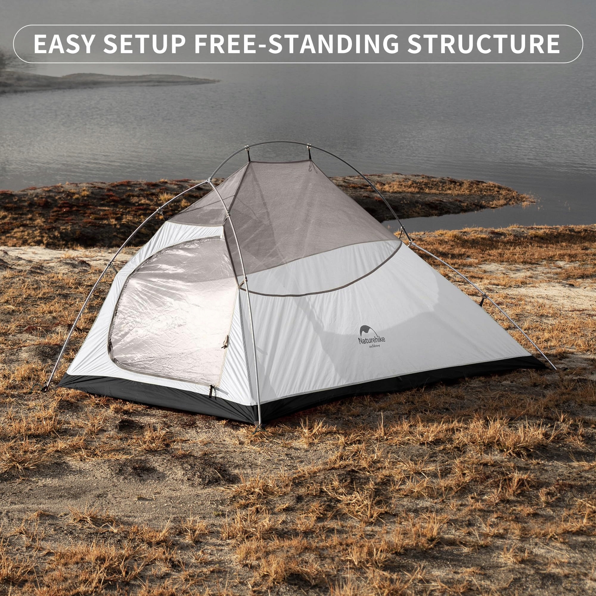 NATUREHIKE Cloud Up 2 Namiot Ultralekki 2 Osobowy 3-4 Sezonowy Camping — miniatura 7