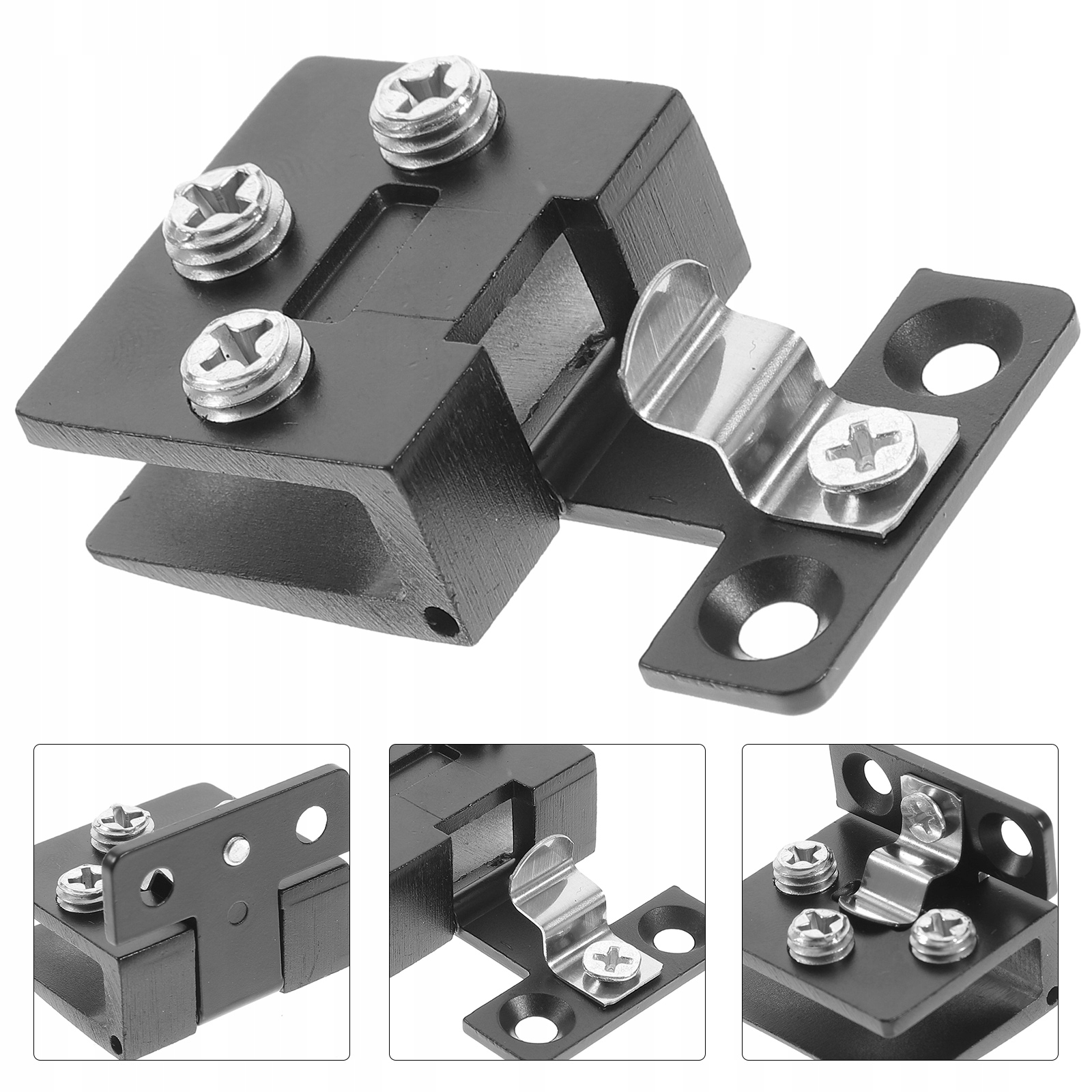 ZAWIASY SZAFEK KLIP SZAFY CZARNE DRZWI SZKLANE 2 Długość prowadnicy 0.6 m