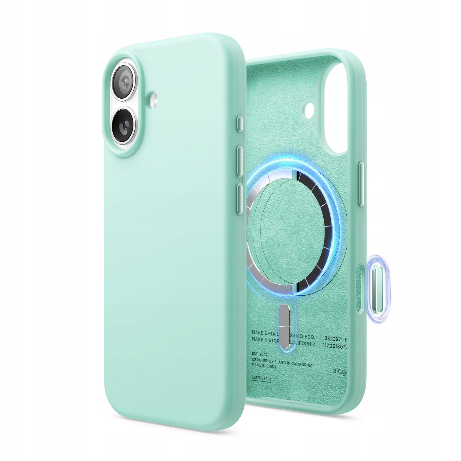 Pouzdro pro iPhone 17 Elago Magnetic Silicone Case MagSafe Zadní Kryt Modrá