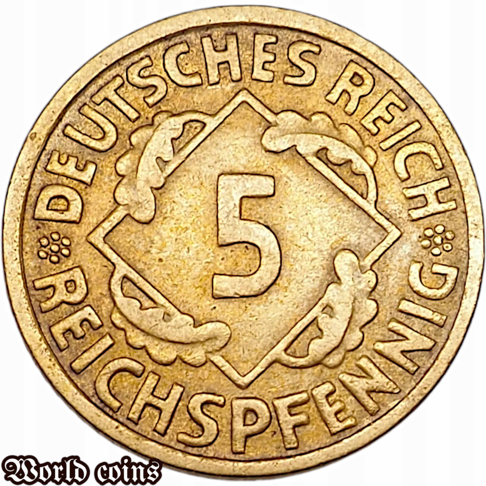 5 REICHSPFENNIG 1925 F