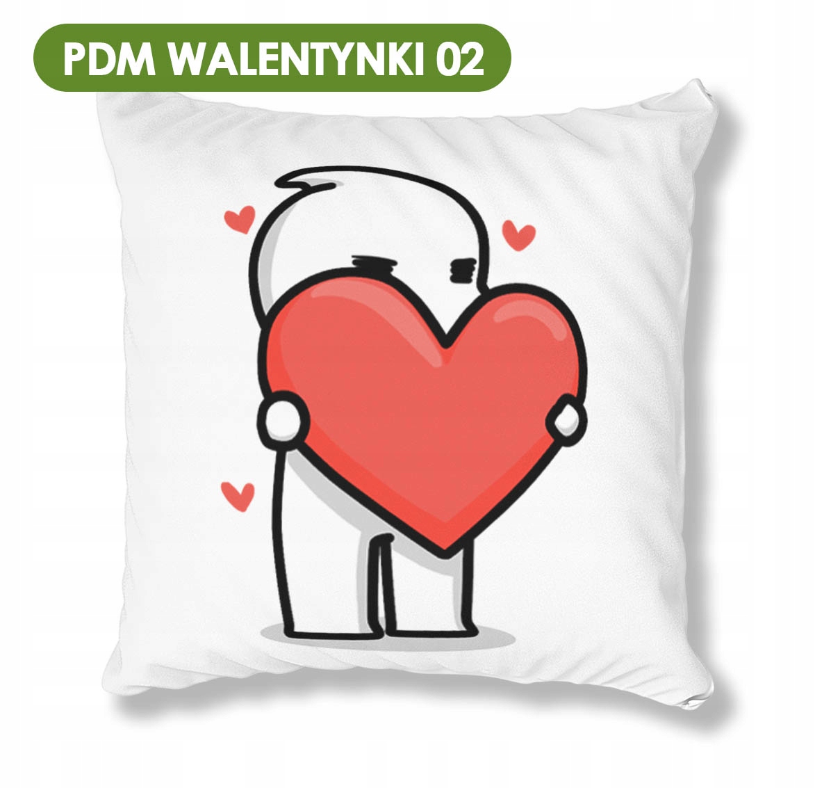 PODUSZKA BIAŁA PDM WALENTYNKI 01 IDEALNY PREZENT Długość 40 cm