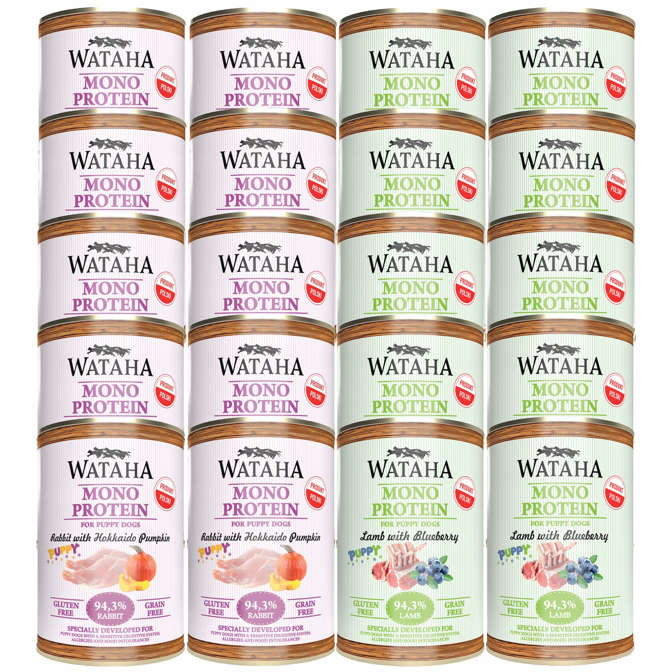 Wataha Mono Puppy krmivo pro štěňata Mix chutí 20 x 400 g