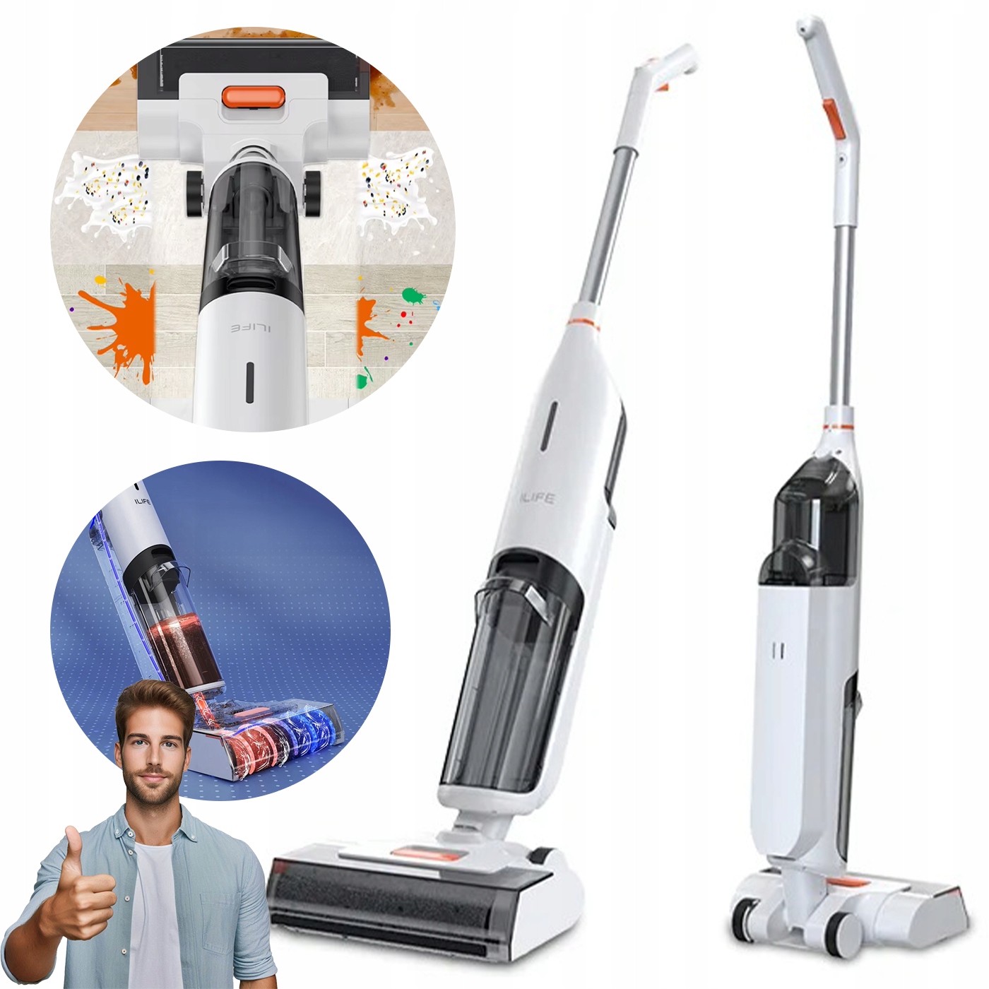 Inteligentný Mop na mokro aj sucho bezdrôtový Elektrický ručný Vysávač