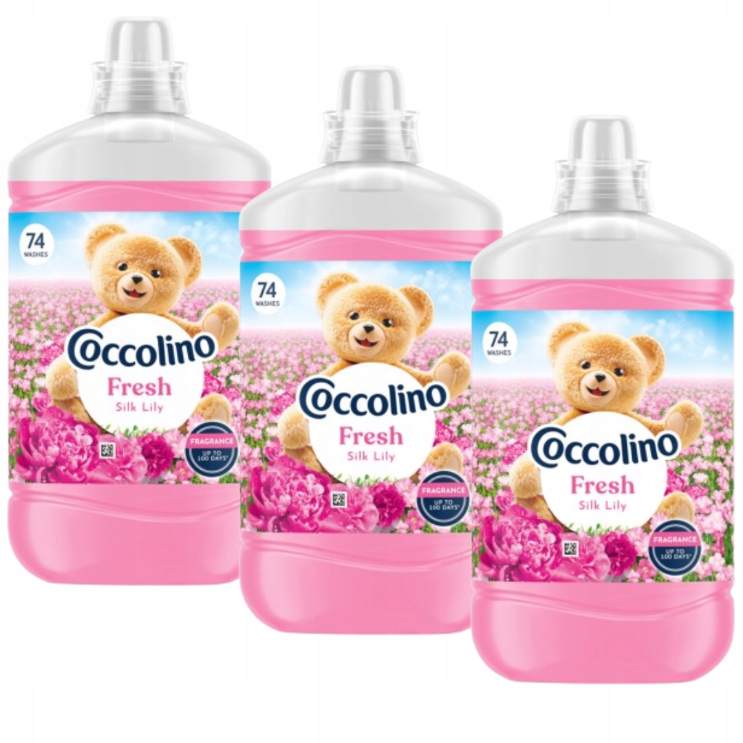 Coccolino Fresh Silk Lily Płyn do płukania tkanin 1702 ml 74 prania x 3szt