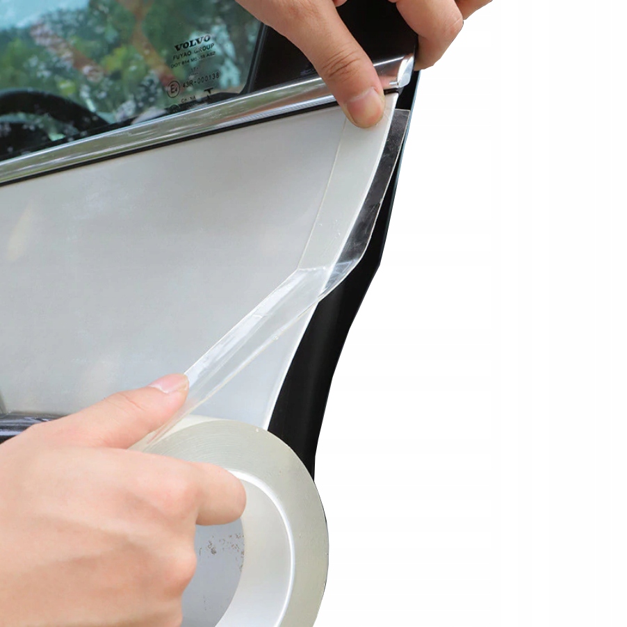 TAŚMA FOLIA OCHRONNA GRUBA NA PROGI RANTY DRZWI 3CMx10M ZABEZPIECZAJĄCA Kolor bezbarwny