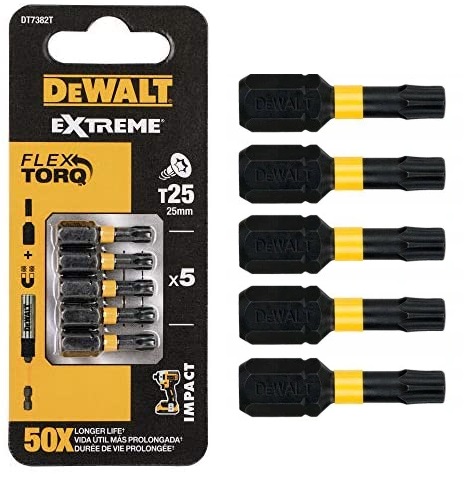 

DeWalt bity udarowe T25 25mm Torsion 5szt DT7382T