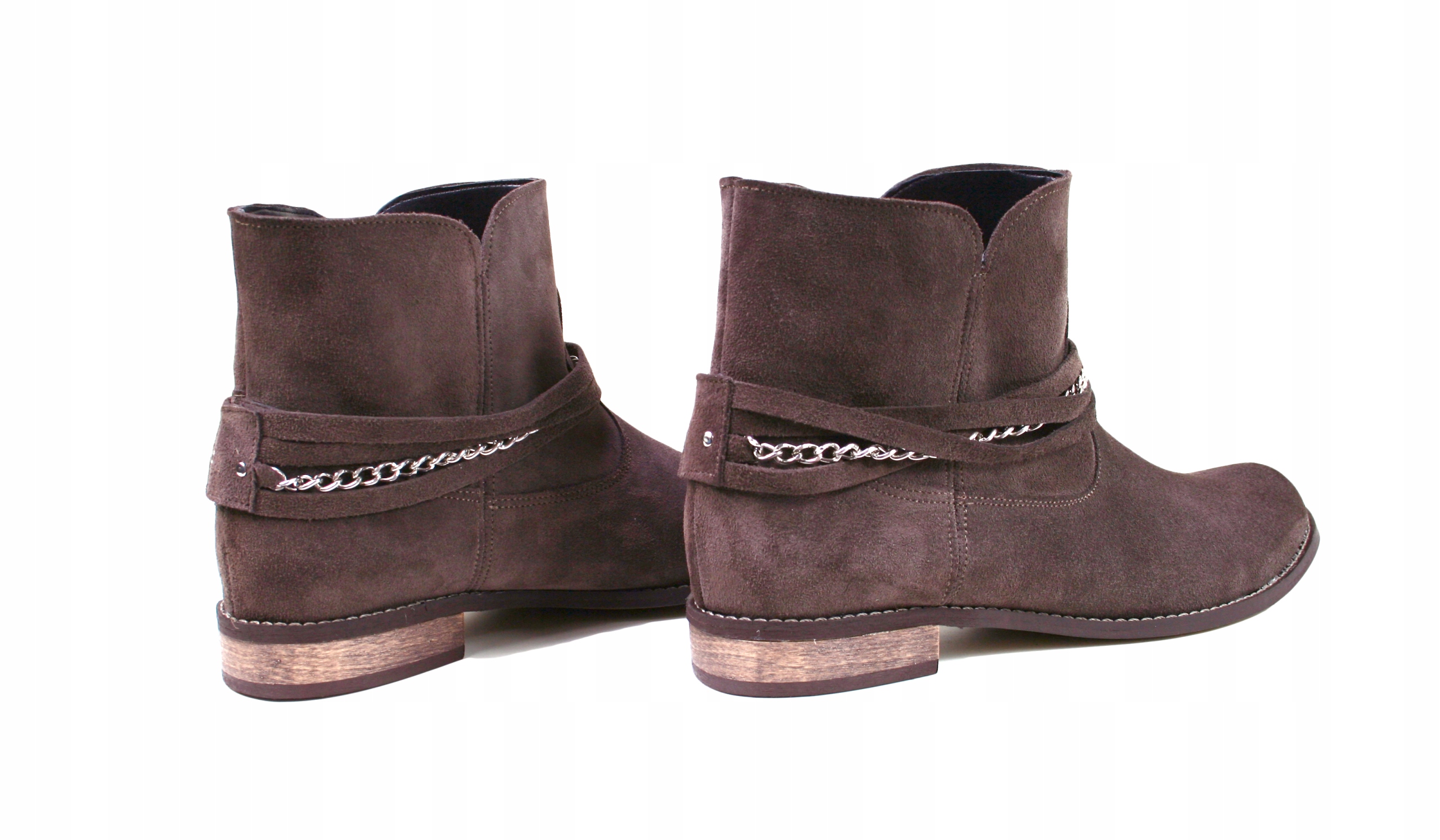 ELLABUT WIOSENNE ZAMSZOWE BOTKI SKÓRA MOKKA r37 Rozmiar 37