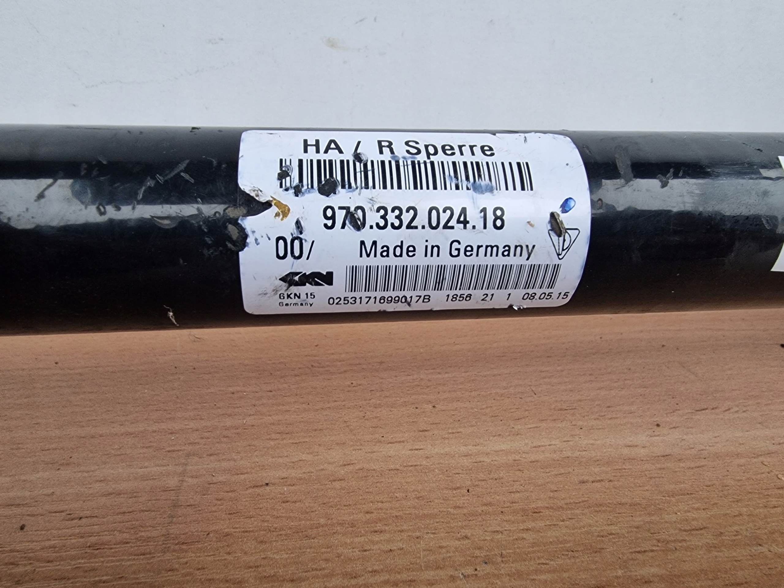 PORSCHE PANAMERA 970 semi-axis right rear part new ORGINAL