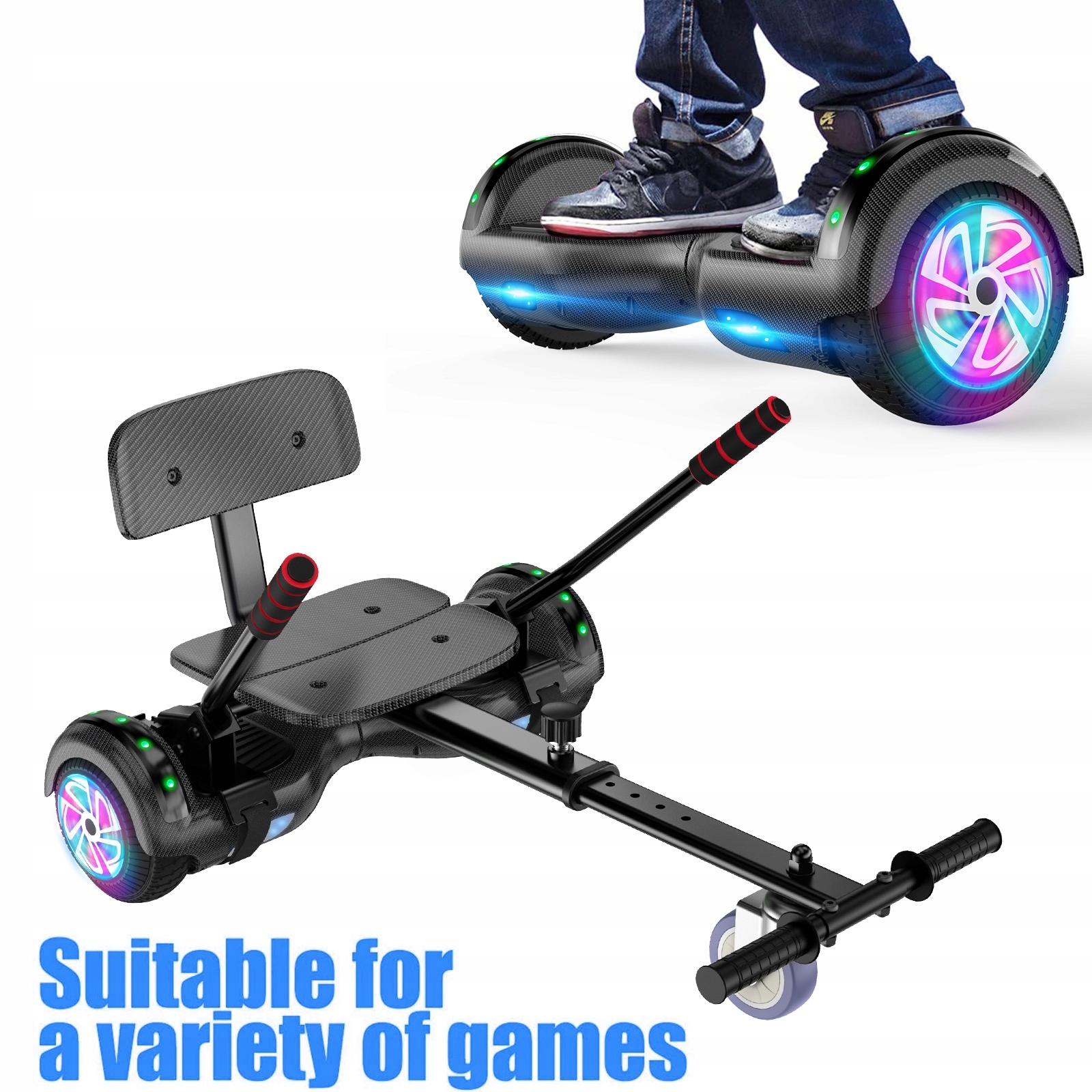 Hoverboard+Gokart SISIGAD160W 10KM/H Bluetooth LED DESKOROLKA ELEKTRYCZNA Model 2B-2