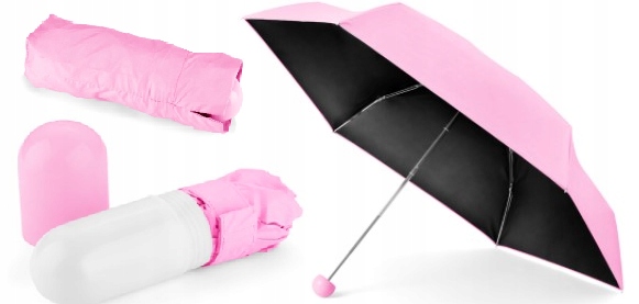 

Parasol mocny w etui składany manualny damski