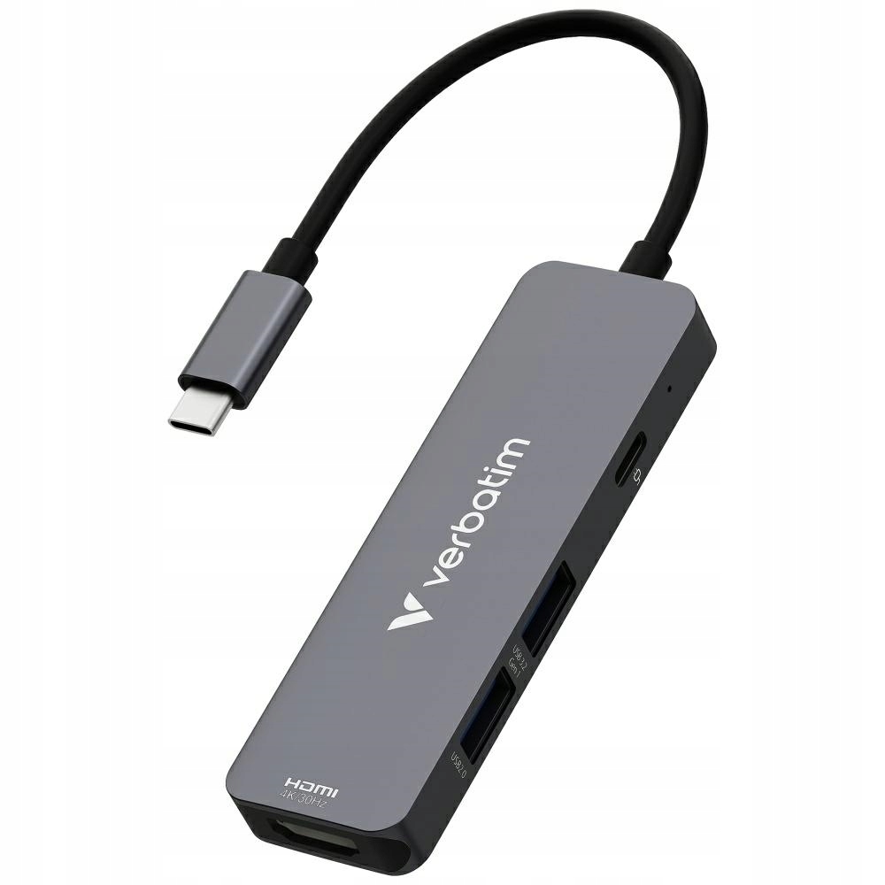 Adaptér Hub Verbatim Usb-c/hdmi/usb-a 3.2/USB-A 2.0 hliníkový 32155
