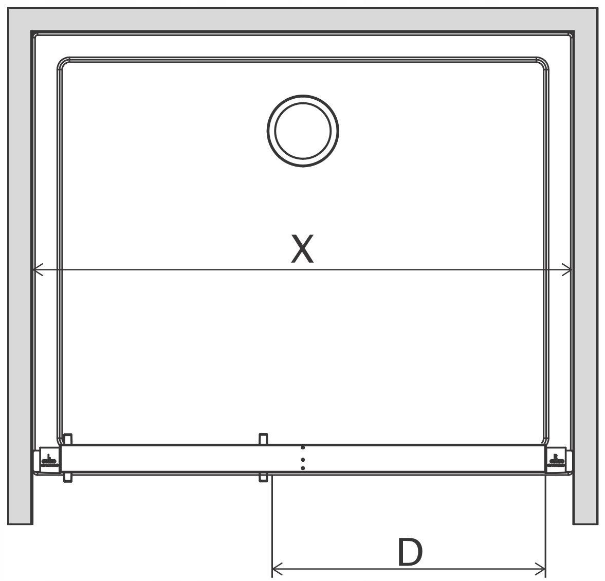 Drzwi prysznicowe 105 przejrzyste RADAWAY Evo DW Wykończenie szkła przezroczyste