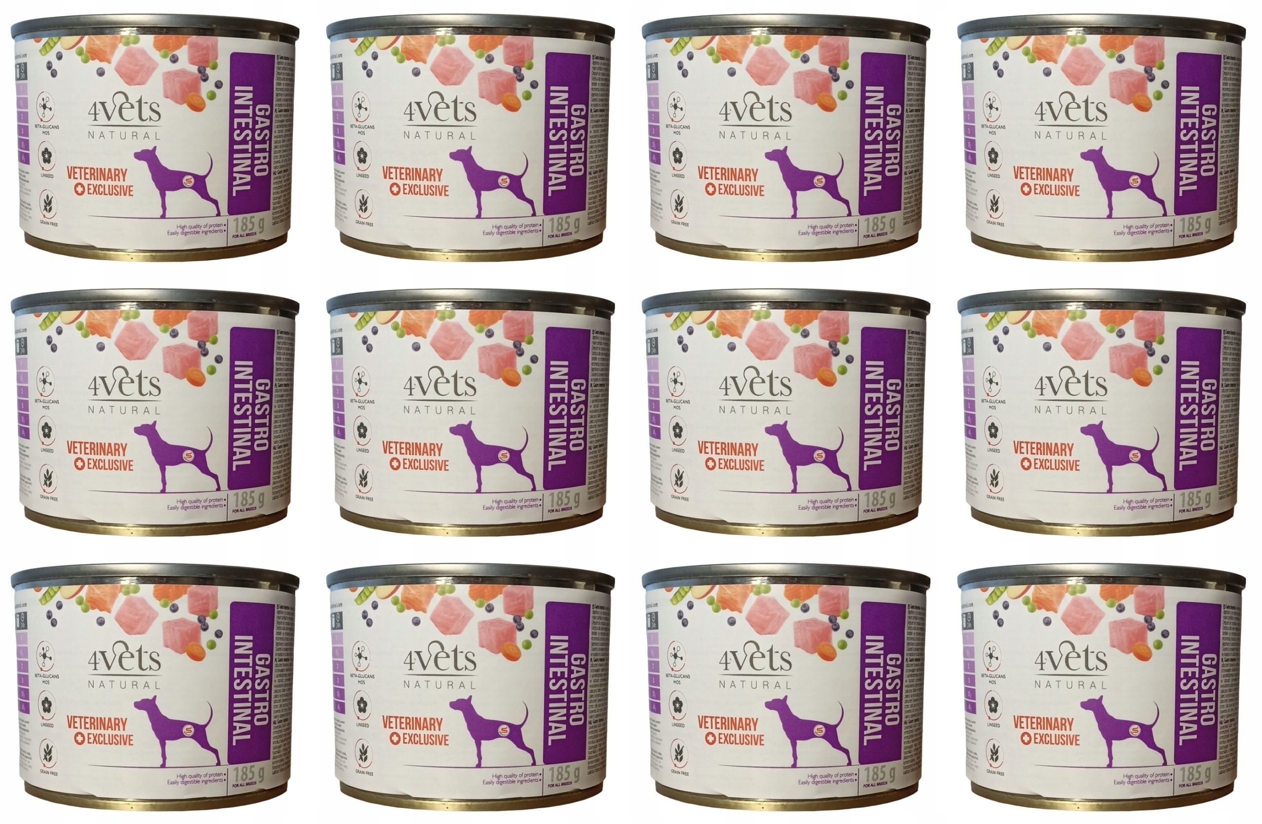 4Vets Natural Dog Gastro Intestinal 12 x 185g