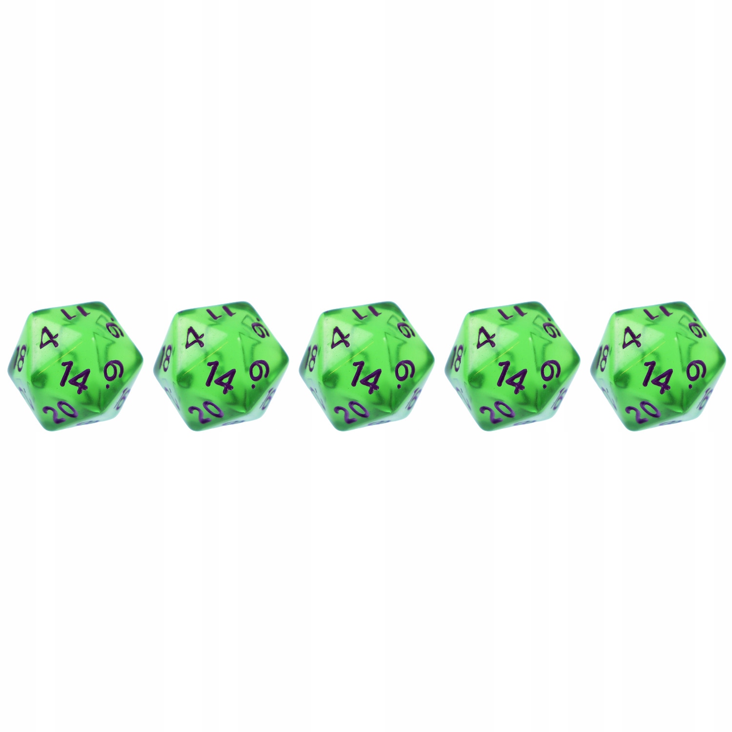 Zestaw 5 Kostek K20 Rpg Czwarty Wymiar Kość Dwudziestościenna