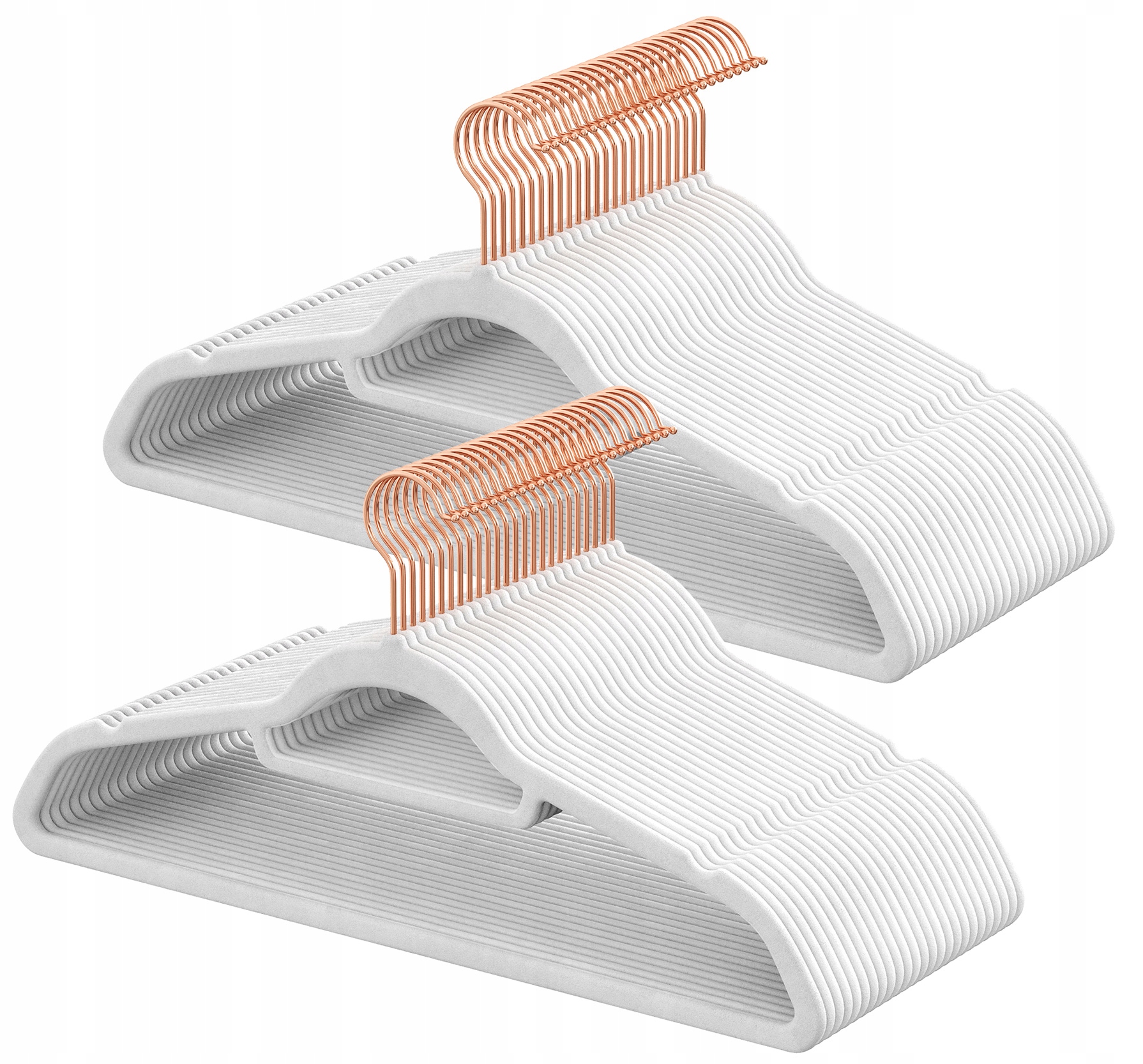 Premium Značkové Protiskluzové Věšáky Na Oblečení Velur 50 Ks Sn