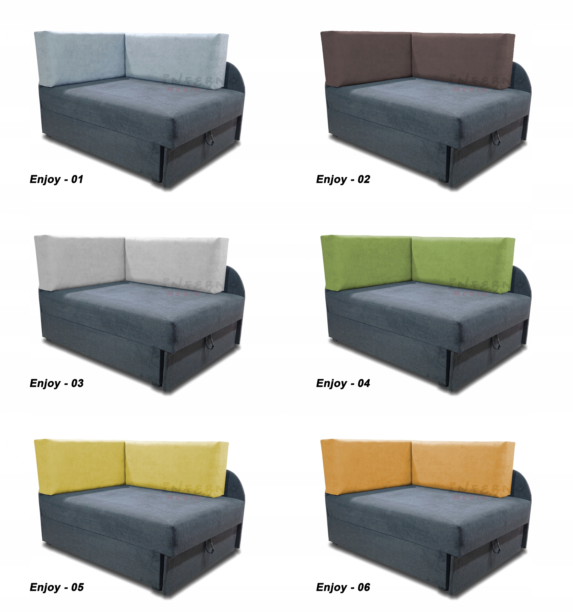 Rozkładane łóżko dla dziecka, sofa, narożnik KUBUŚ, dużo kolorów Szerokość mebla 77 cm