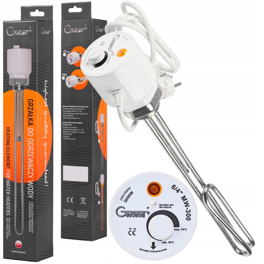 Ohrievač na bojler s termostatom 3kW 3000W 6/4