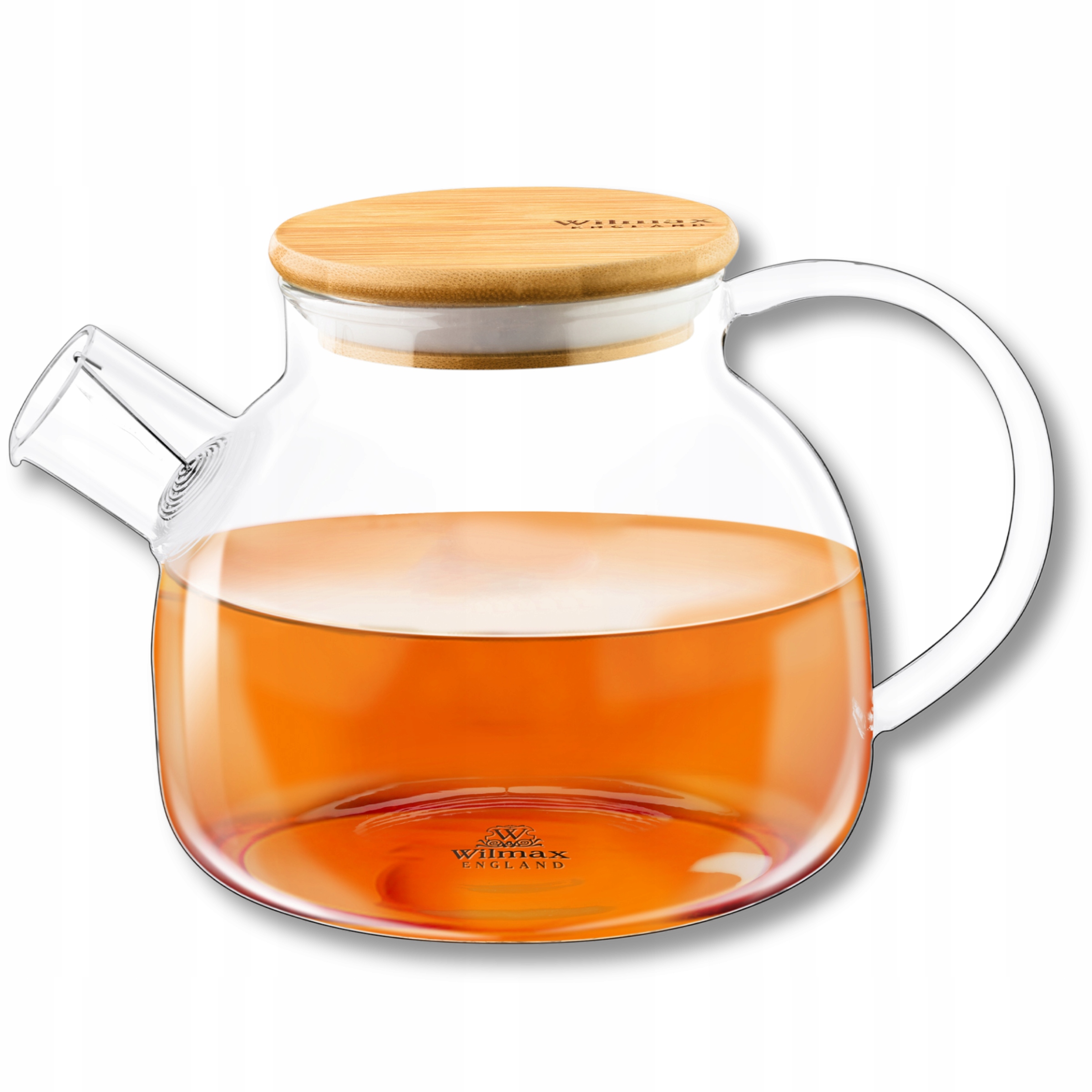 Dzbanek szklany do herbaty pokrywka bambusowa szkło hartowane Wilmax 950 ml