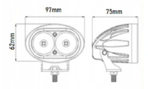 2x LAMPA ROBOCZA LED NIEBIESKA 20W OPRYSKIWACZ Zastosowanie oświetlenie otoczenia