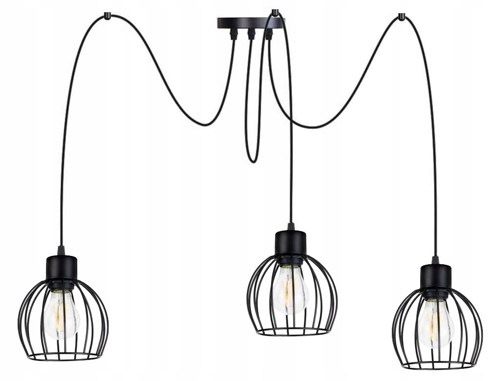 závěsné stropní svítidlo Zwis Loft stínidlo 3xE27 Pavouk