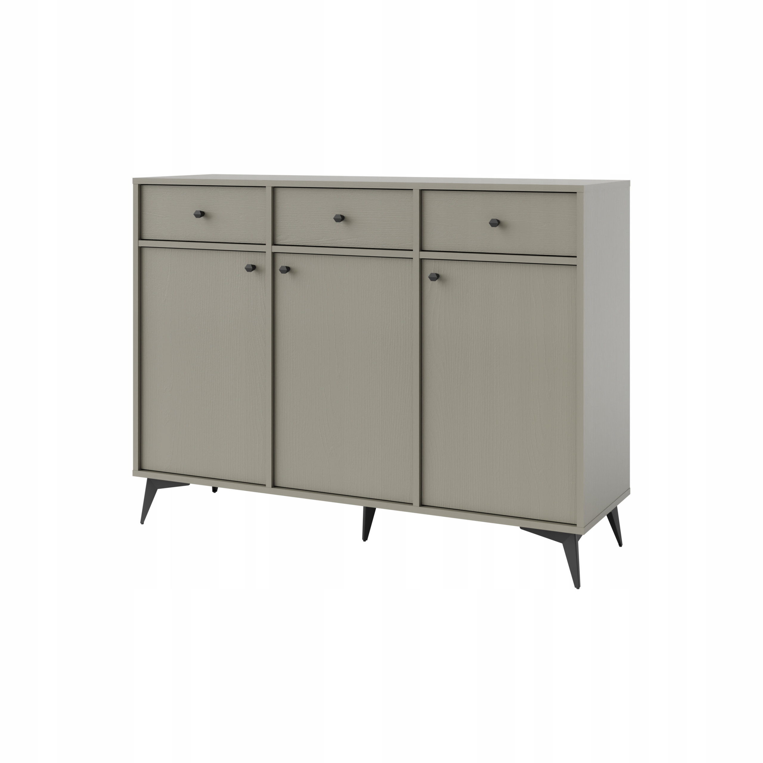 Komoda s zásuvkami do obývacího pokoje Sakai 1 3F 3S T827 Eukalyptus