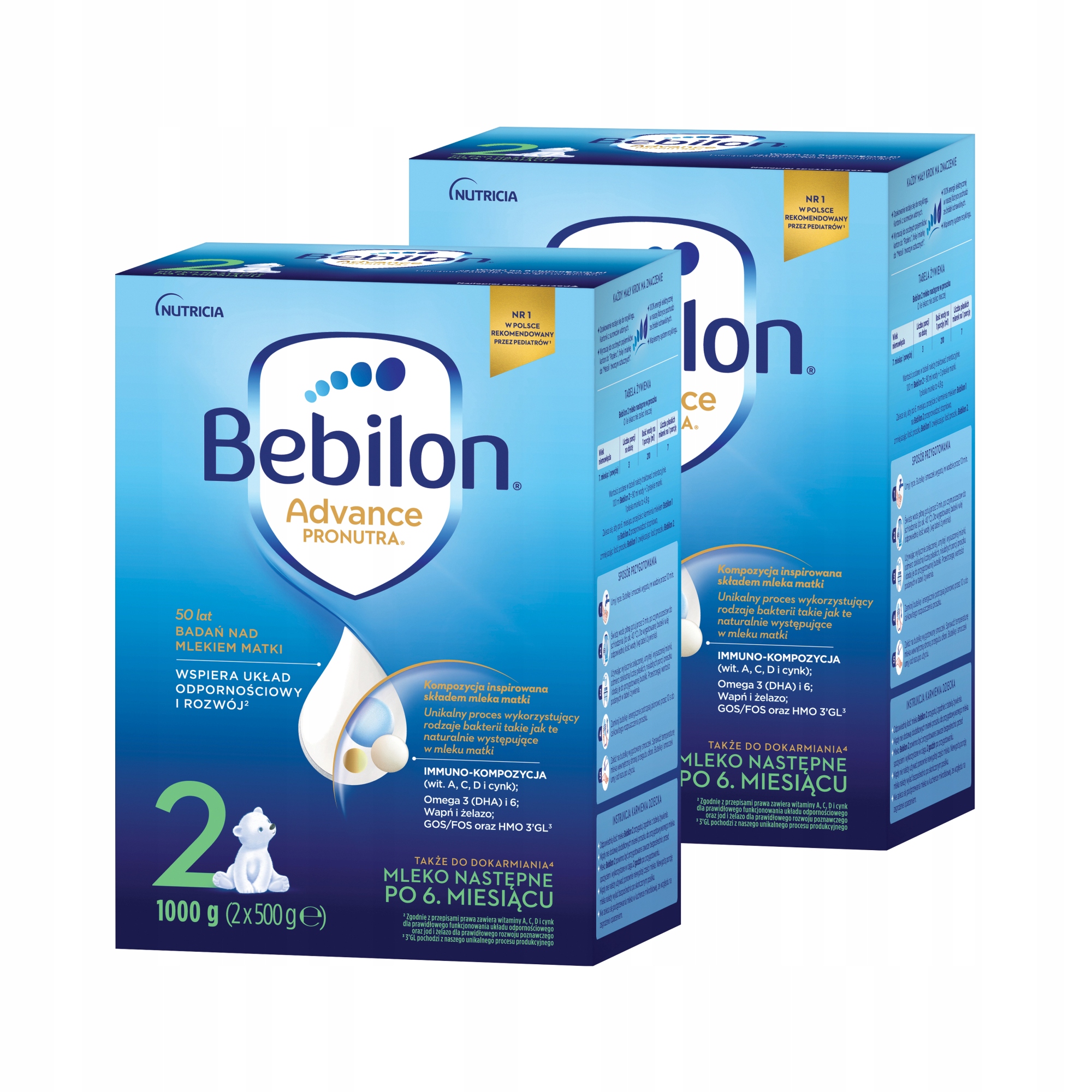 Bebilon 2 Pronutra молоко следующий набор 2X 1000 г