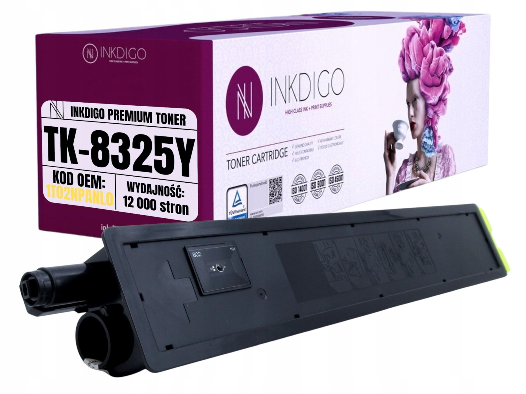 Toner pro tiskárny Kyocera TASKalfa 2551ci, náhrada TK8325Y 1T02NPANL0