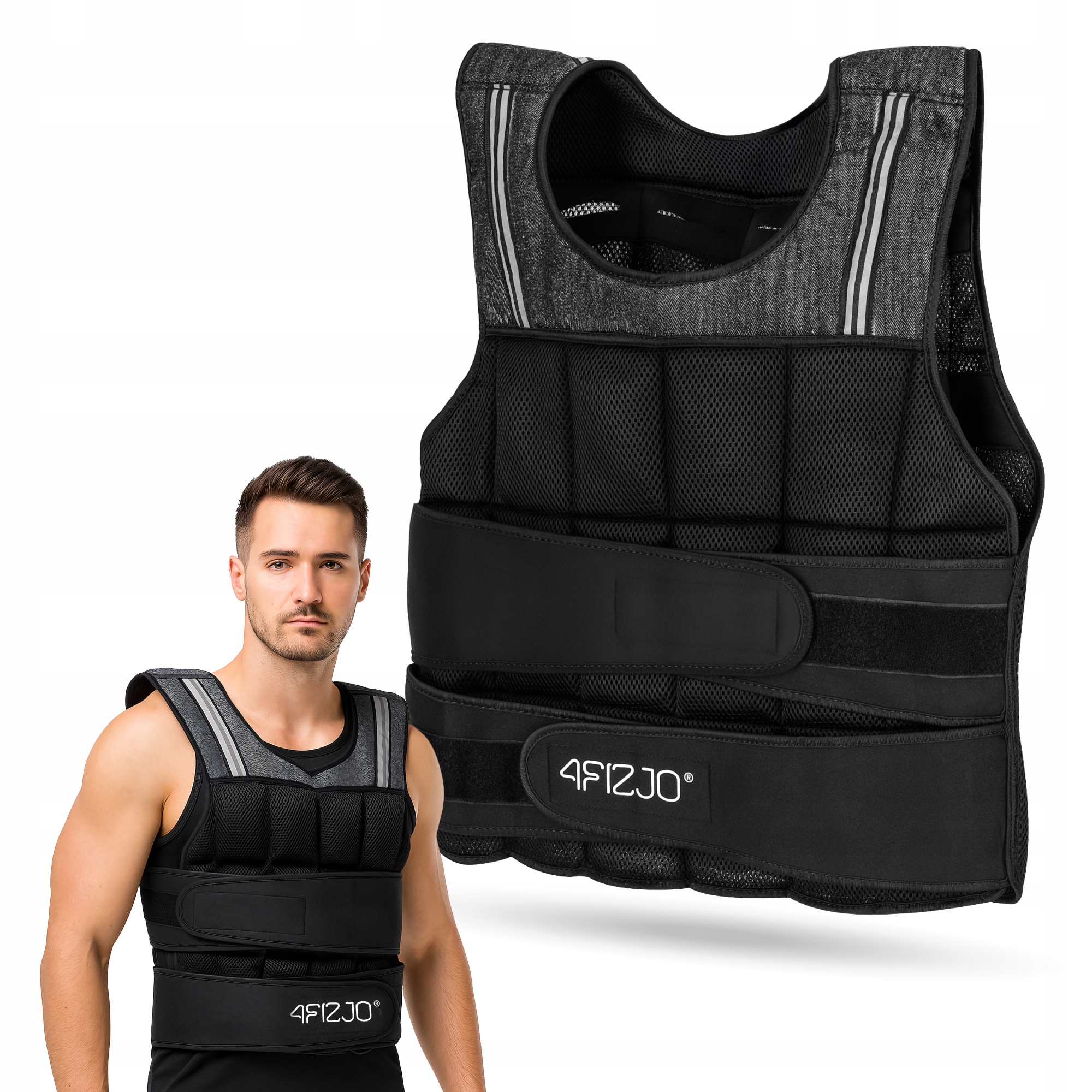 Zátěžová Vesta S Tréninkovou Zátěží Pro Silové Zvedání 20 Kg