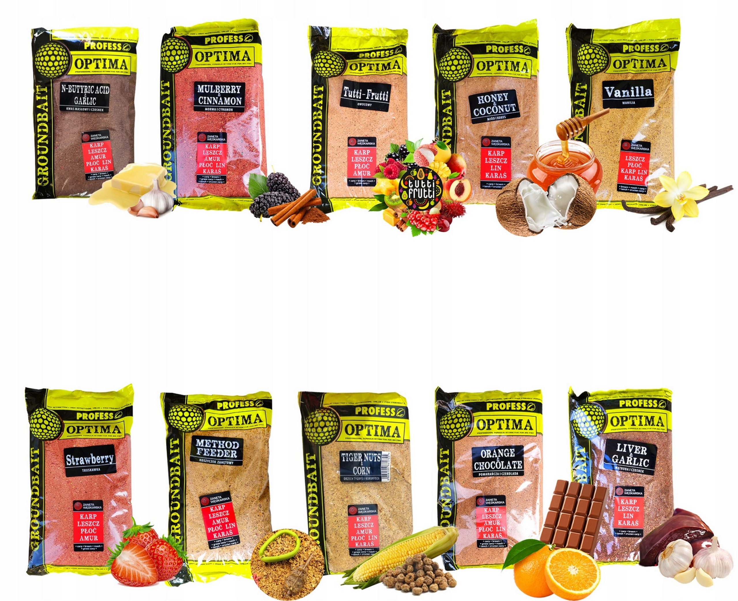 Zanęta Profess Optima Mix 10 smaków 10kg