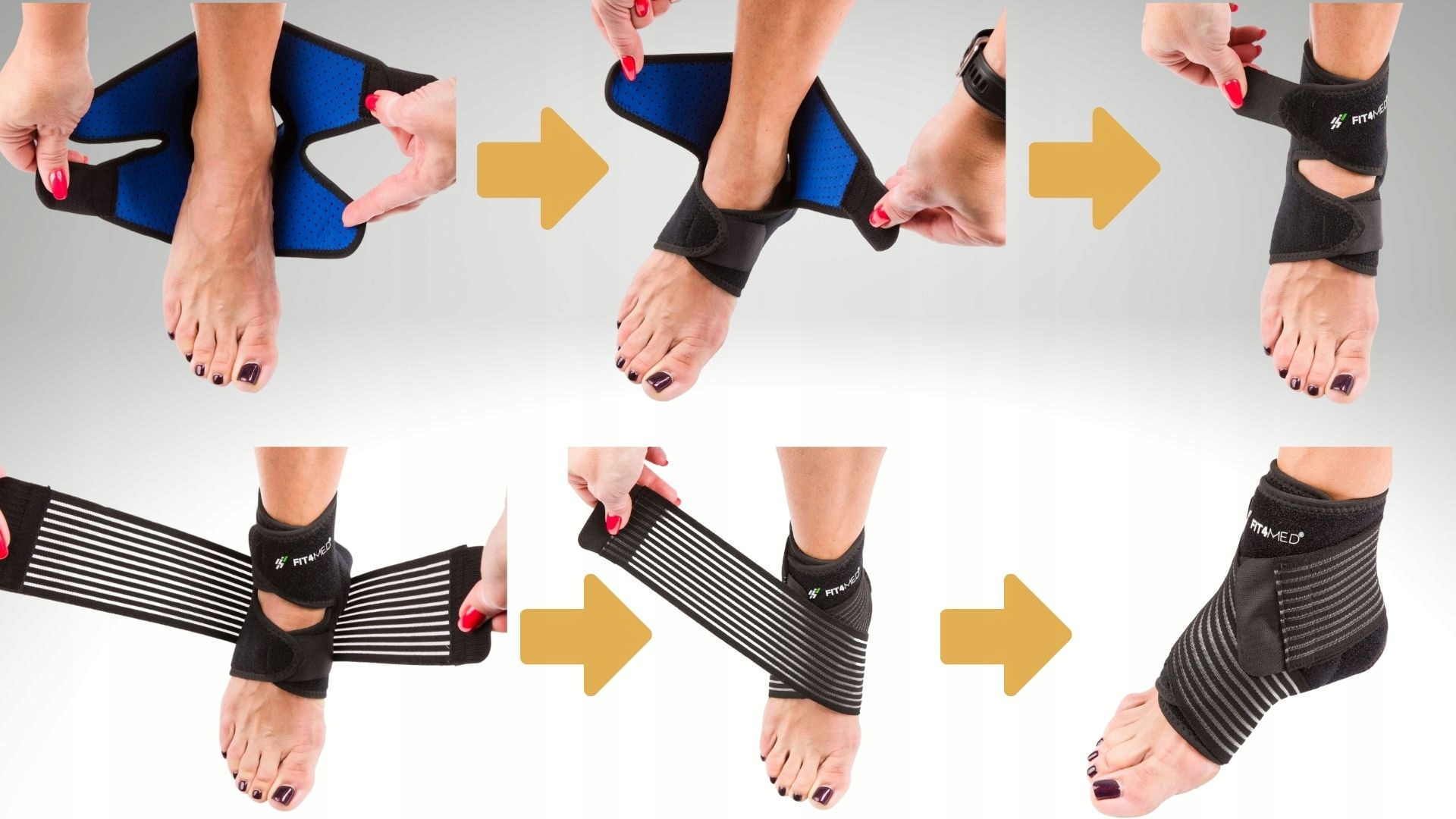 STABILIZATOR OPASKA KOMPRESYJNA STAWU SKOKOWEGO L/P DOBRZE TRZYMA STOPĘ UNI Rozmiar S/M