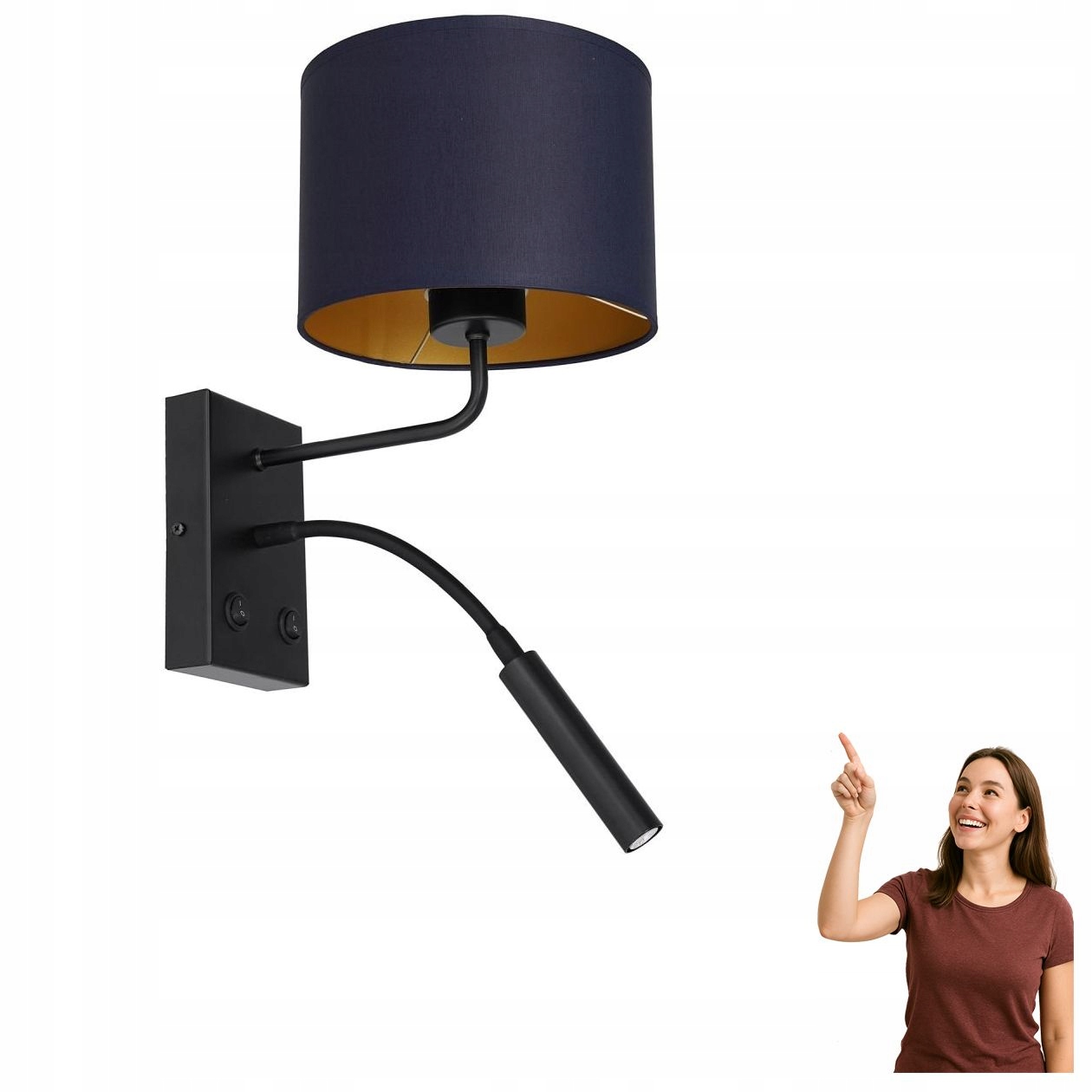 Hotelové nástěnné svítidlo s flex výložníkem Arden 3563 Luminex