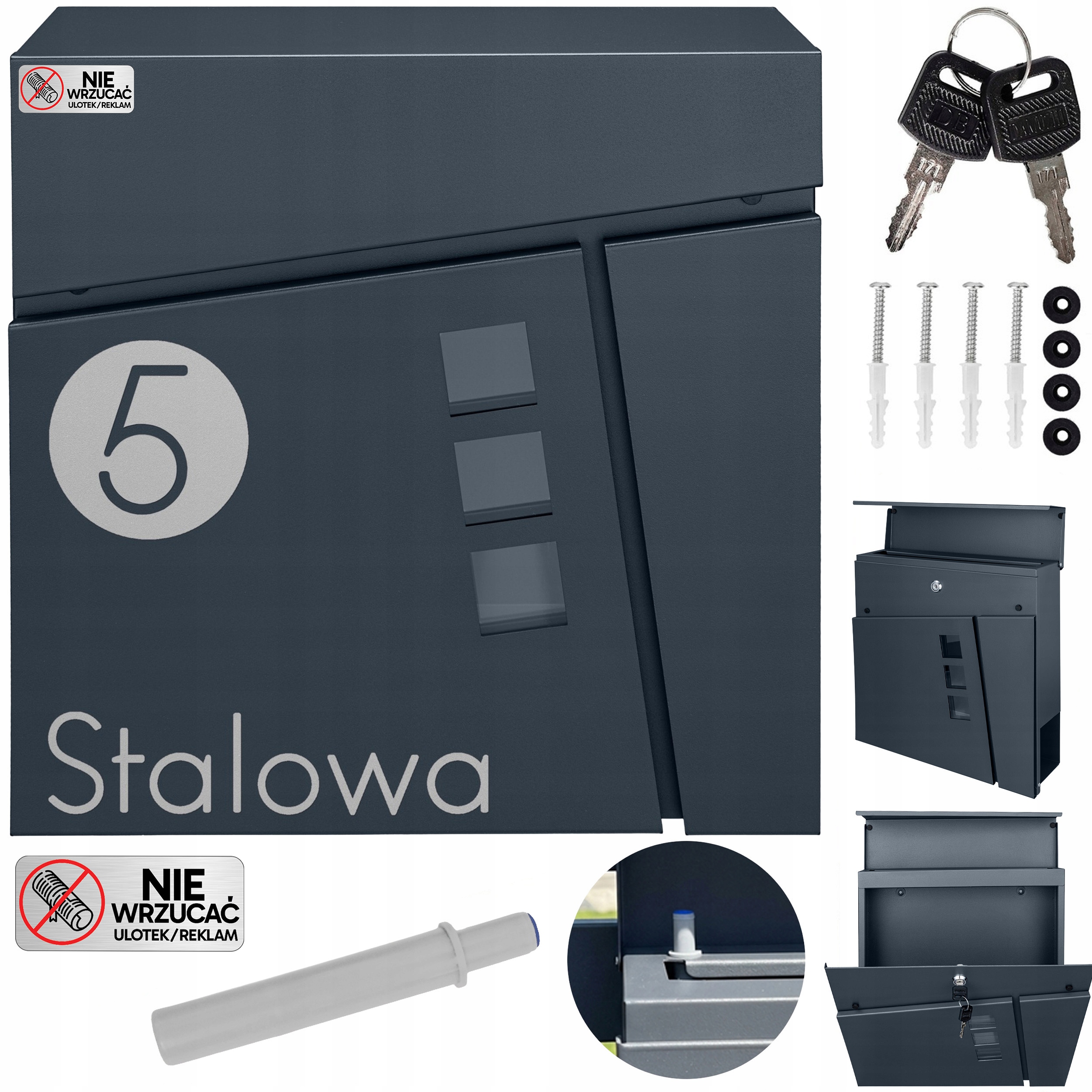 Poštovní Schránka Na Dopisy Adresní Číslo Domu Držák Tiché Zavírání S Adresou