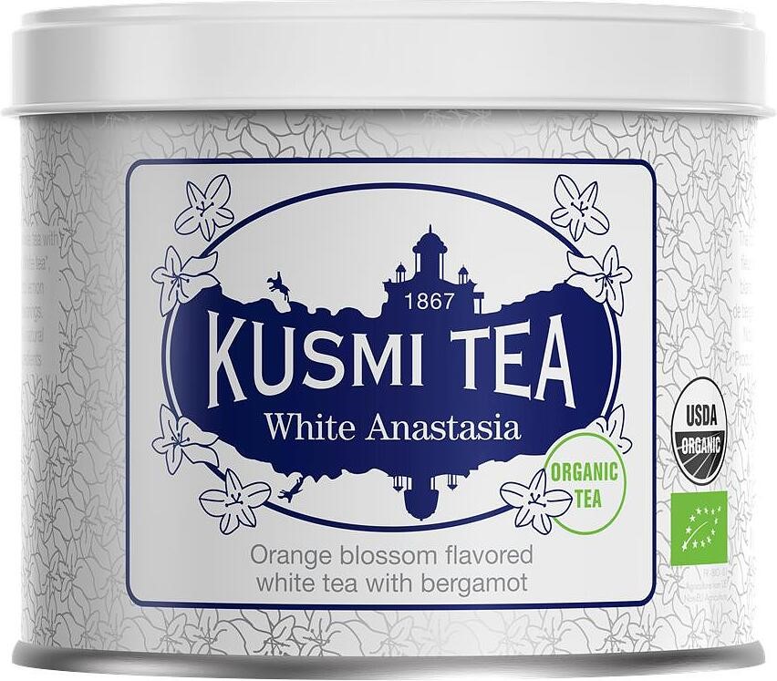 Kusmi Tea biała herbata liściasta White Anastasia 90 g (puszka)