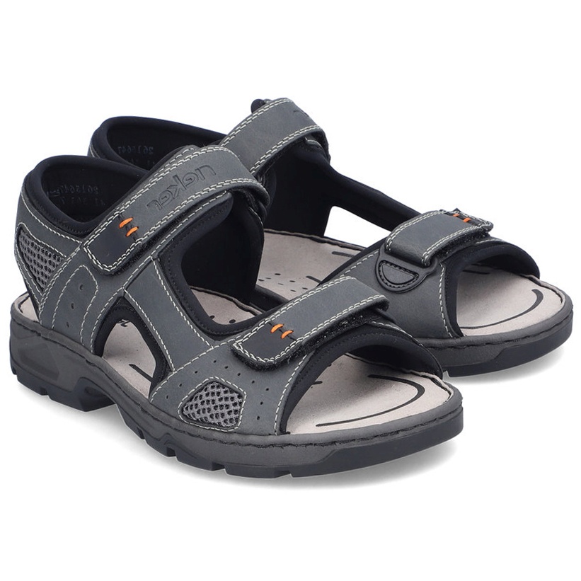 Pánské německé sandály Rieker 26156-47 Grey šedé Eko VEL.40