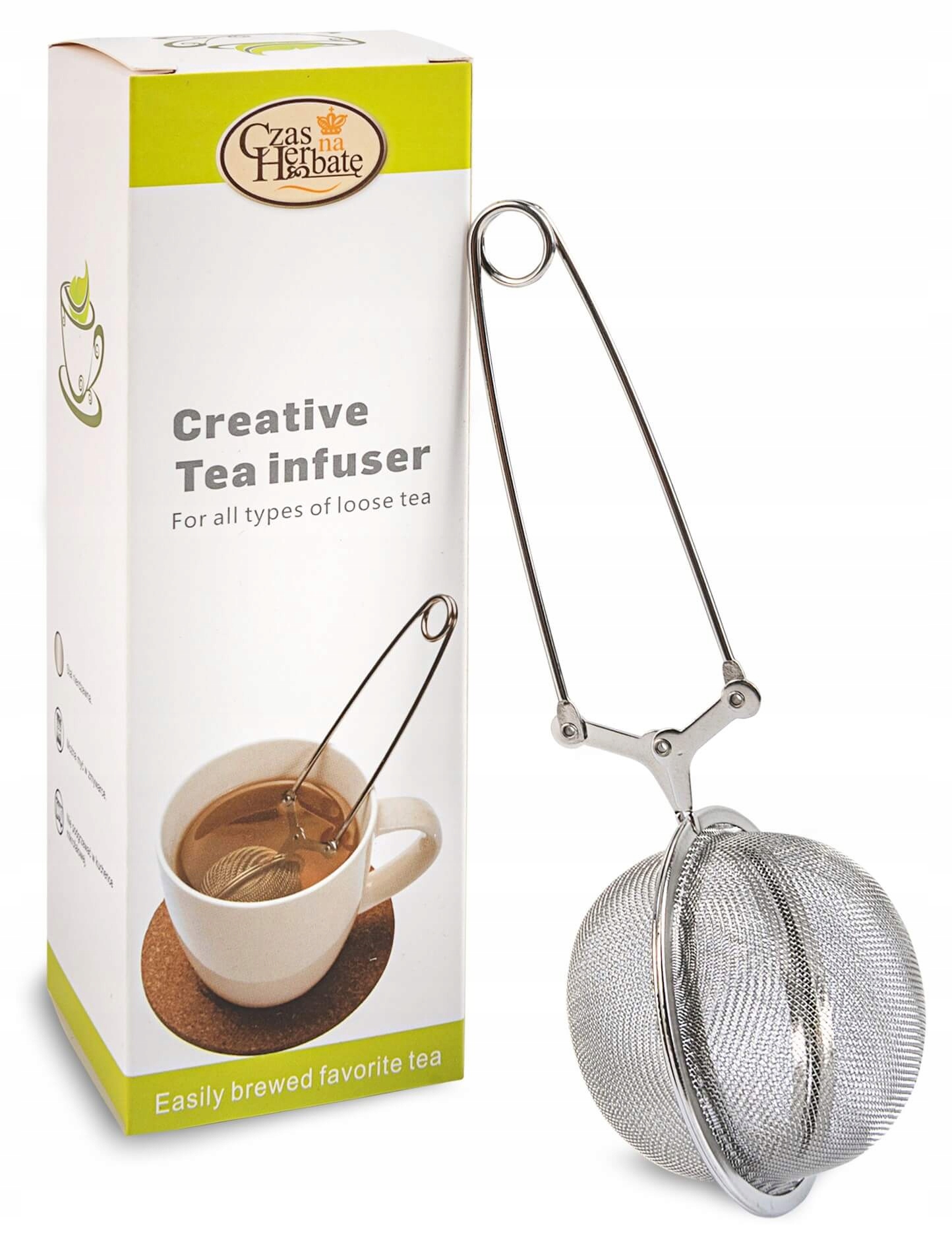 ZAPARZACZ do herbaty ziół SZCZYPCOWY 16CM fi 6,5cm