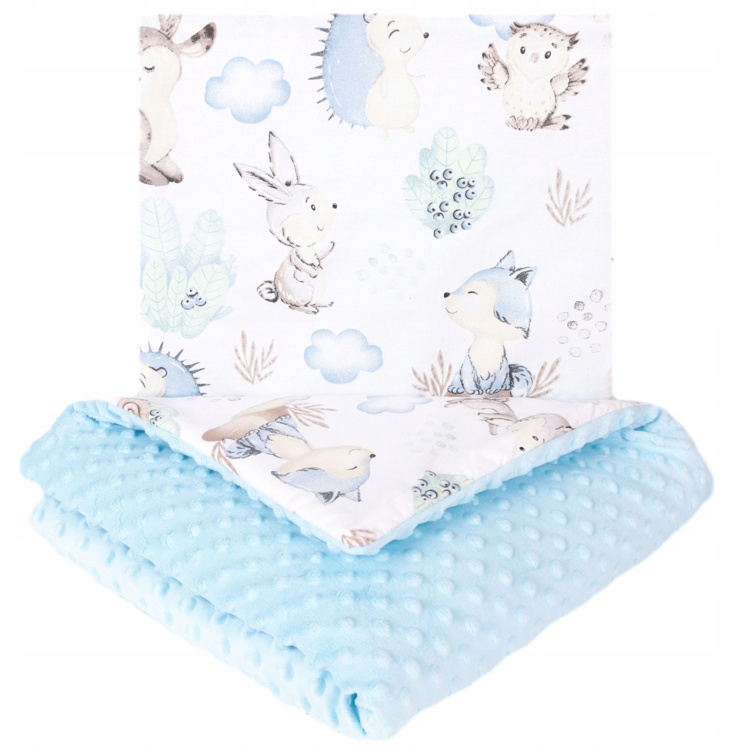 

123BABY Komplet Do Wózka Minky Kocyk Poduszka