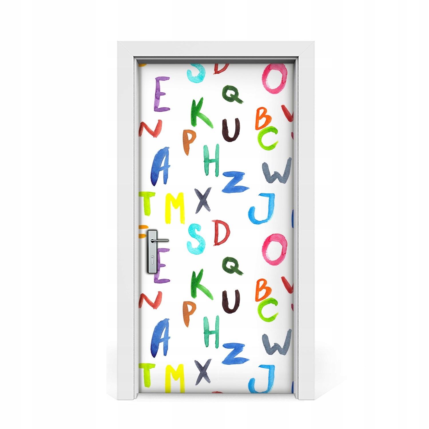 

Naklejka na drzwi okleina Kolorowe litery 95x205