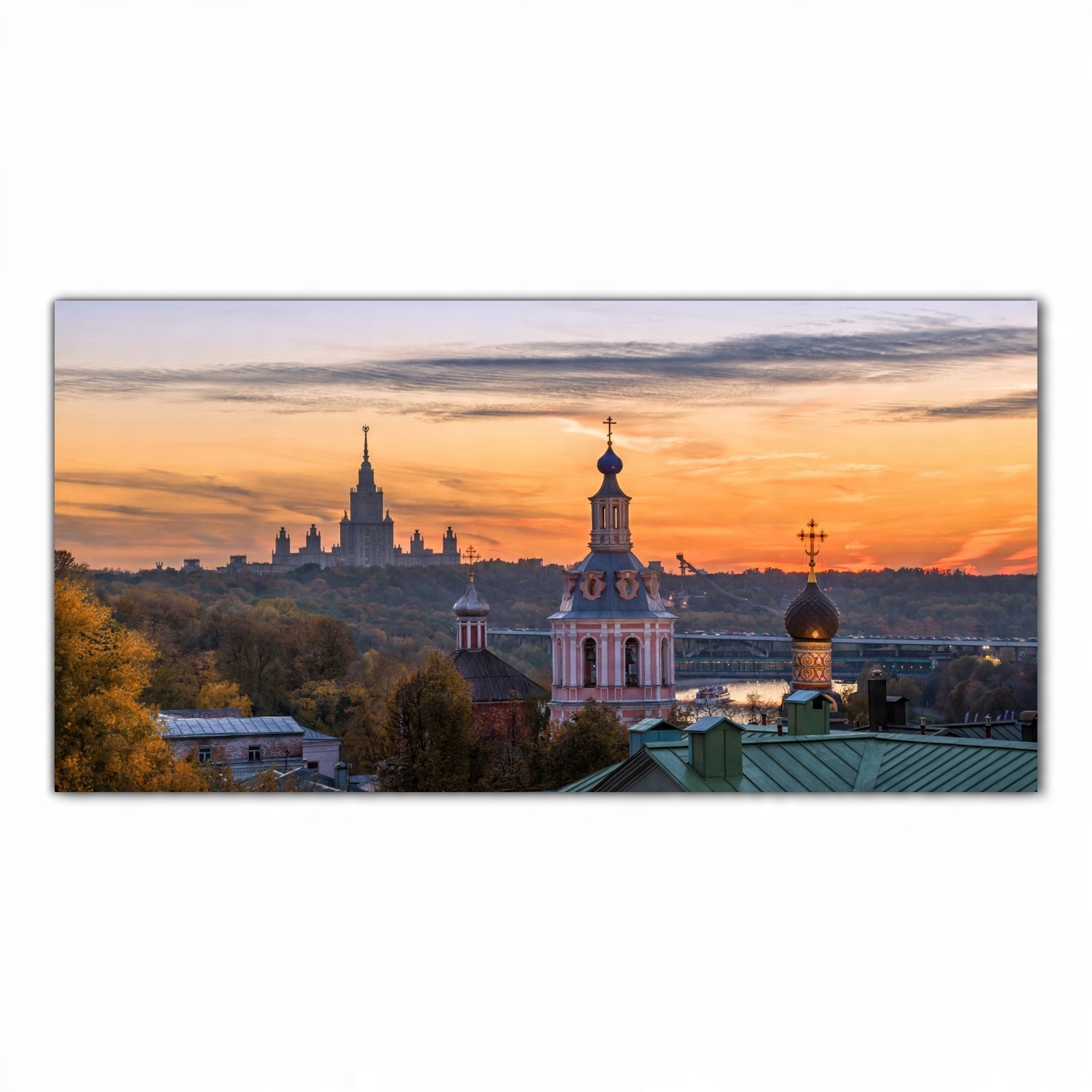 

Obraz na szkle Foto Moskwa Zachód Słońca 120x60
