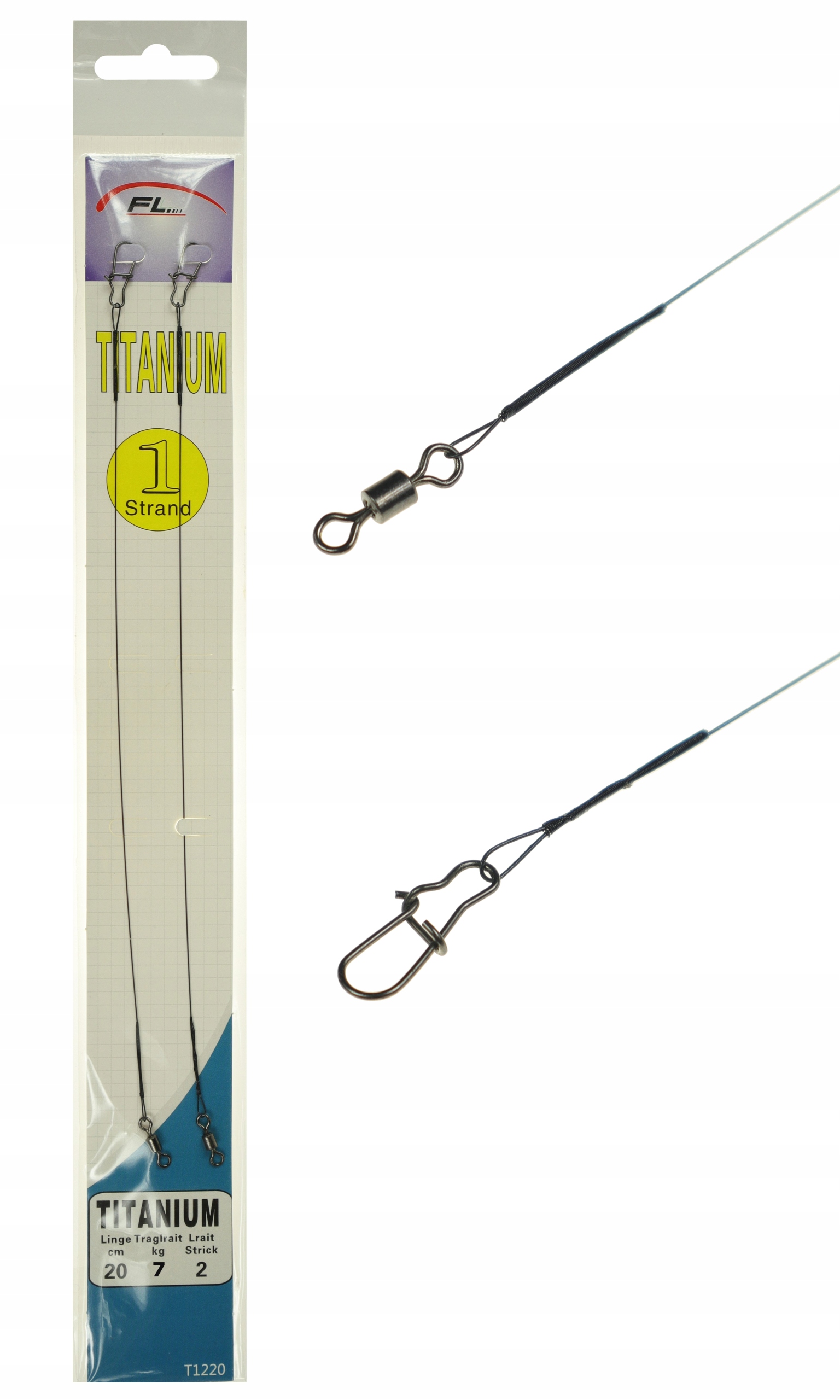 

Przypon tytanowy 20 cm 7 kg tytan 2 szt szczupak