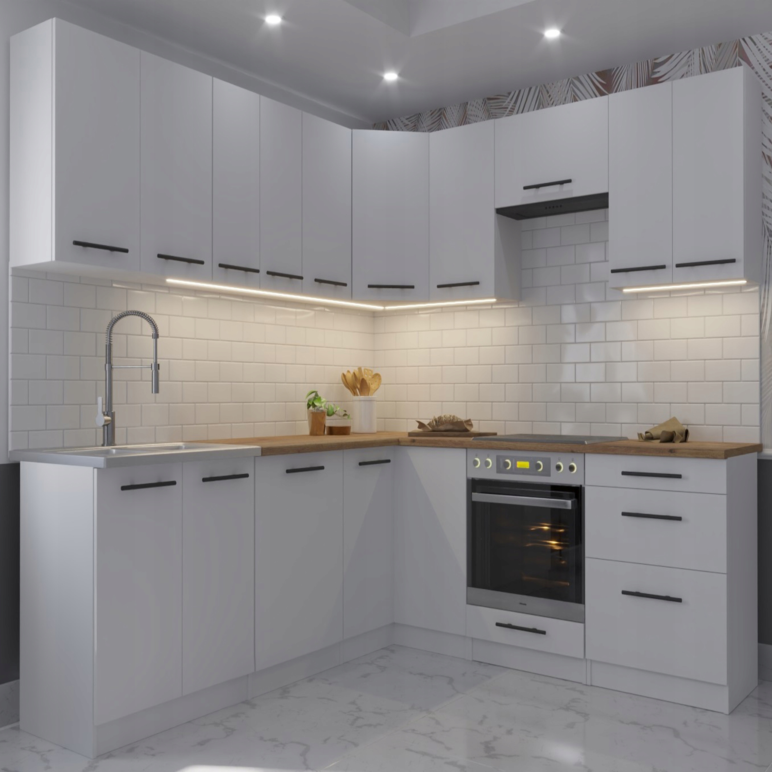 Meble kuchenne z BLATEM - 2,3 m x 2,1 m