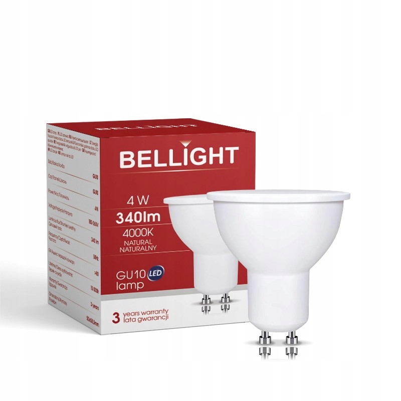 

Żarówka Led GU10 230v 4w 4000k 340lm Neutralna