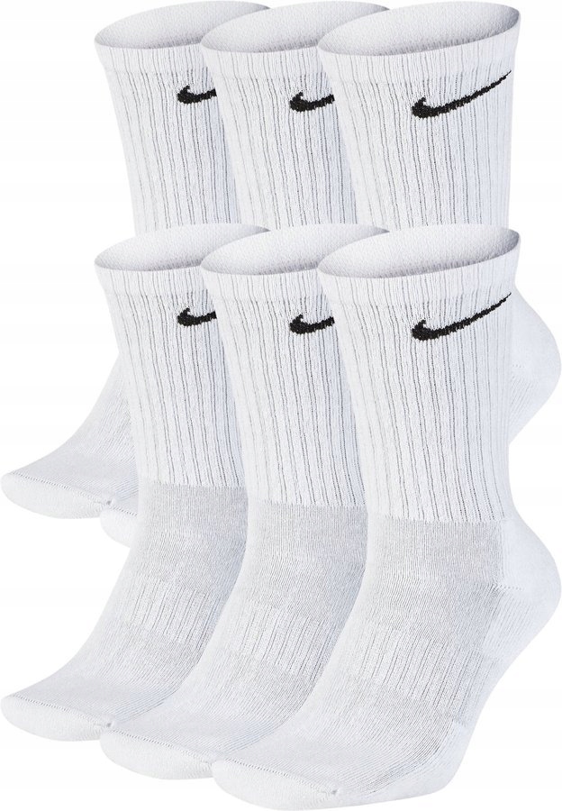 

Skarpety Nike Długie Białe Sportowe 6pak L 42-46
