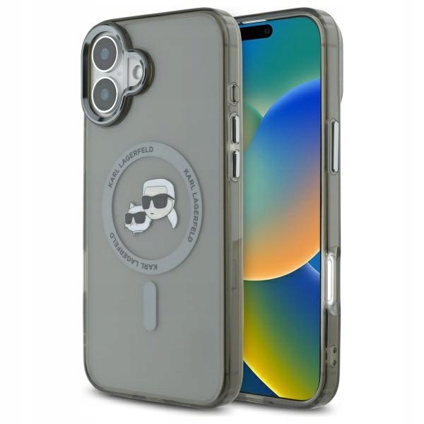 Pouzdro Karl Lagerfeld KLHMP16SHLSKCK pro iPhone 6.1", černá/černá, hardcase IML Me