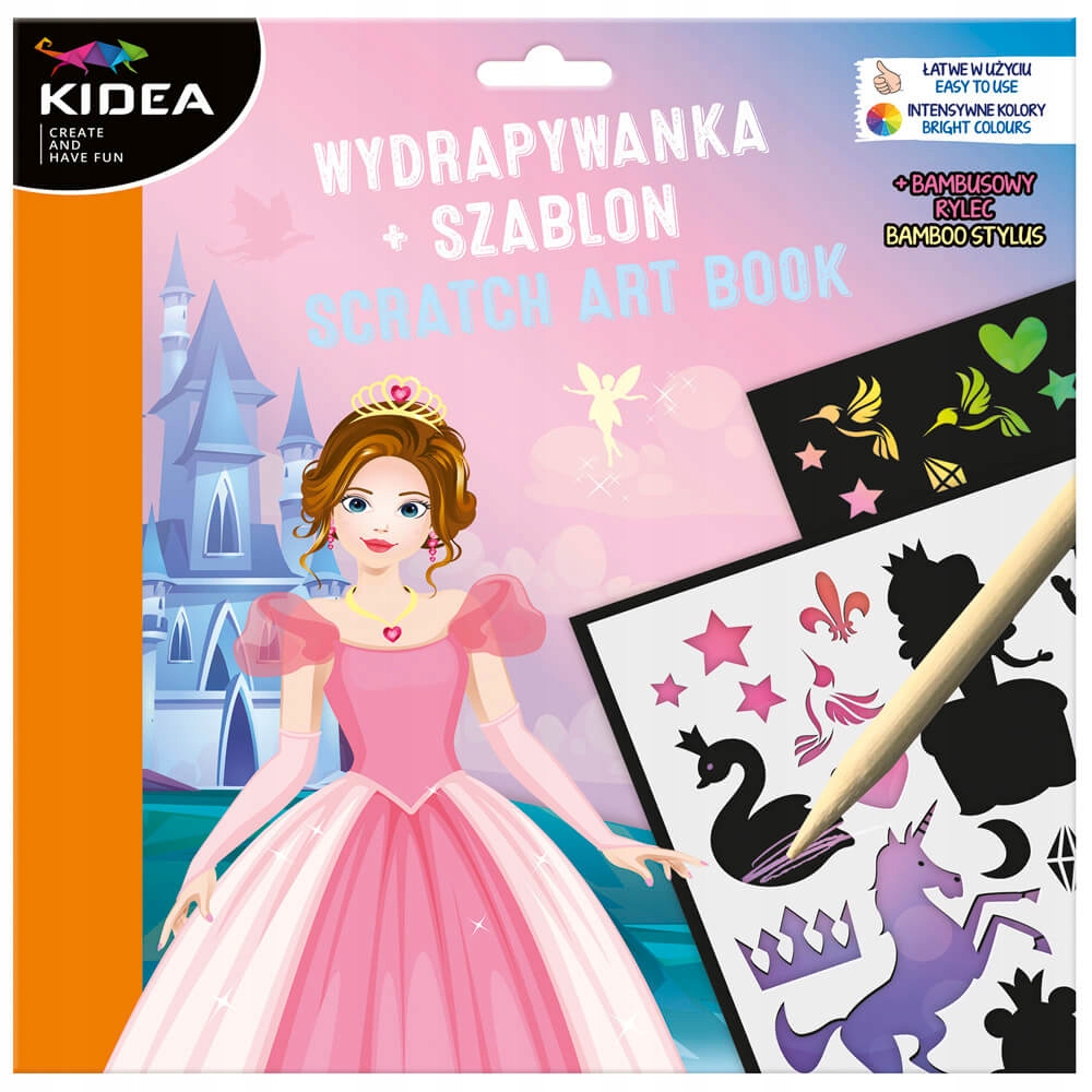 

Wydrapywanka z szablonami Kidea 3arkusze Wróżka