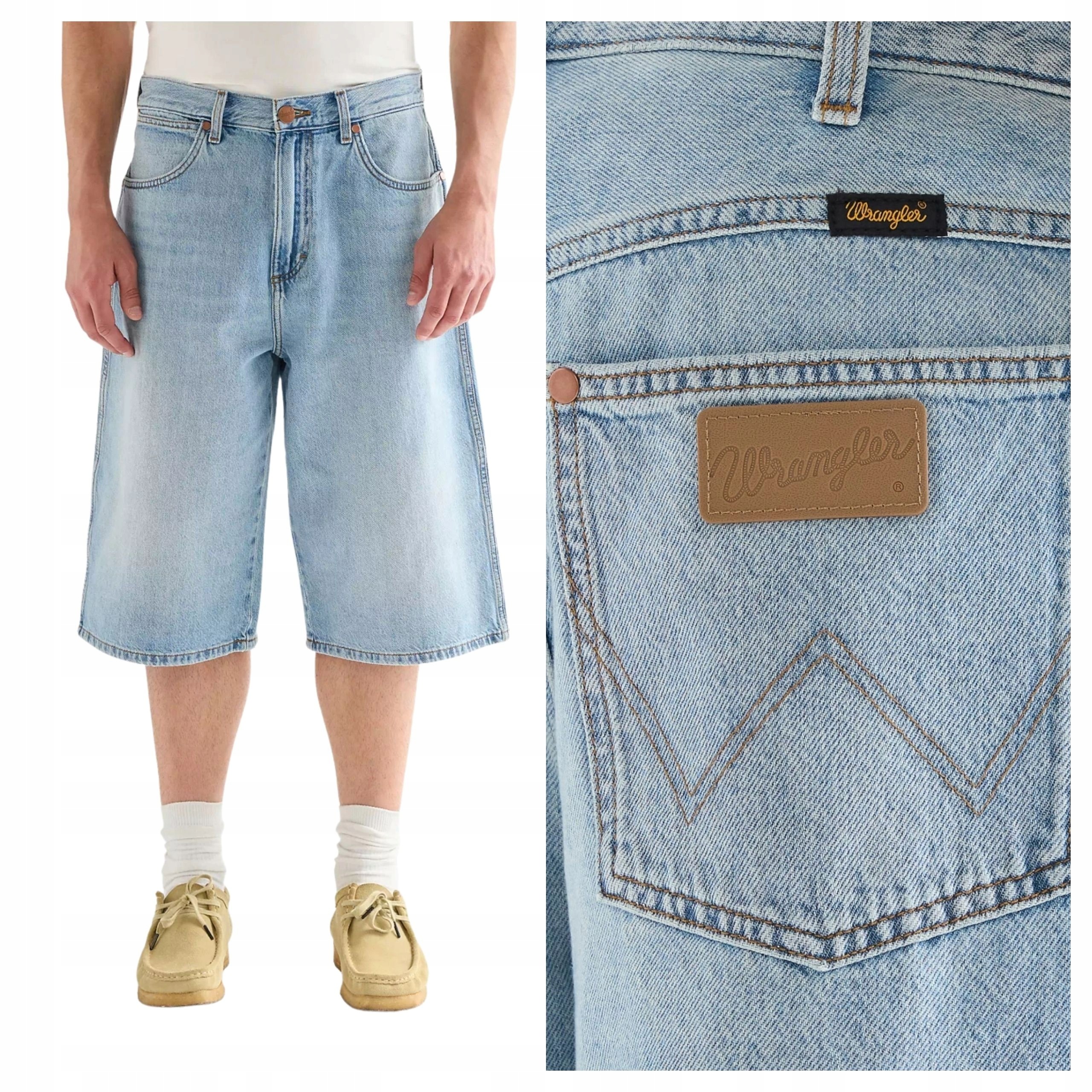 Pánské šortky Wrangler Jort Shorts Modré Kraťasy W33
